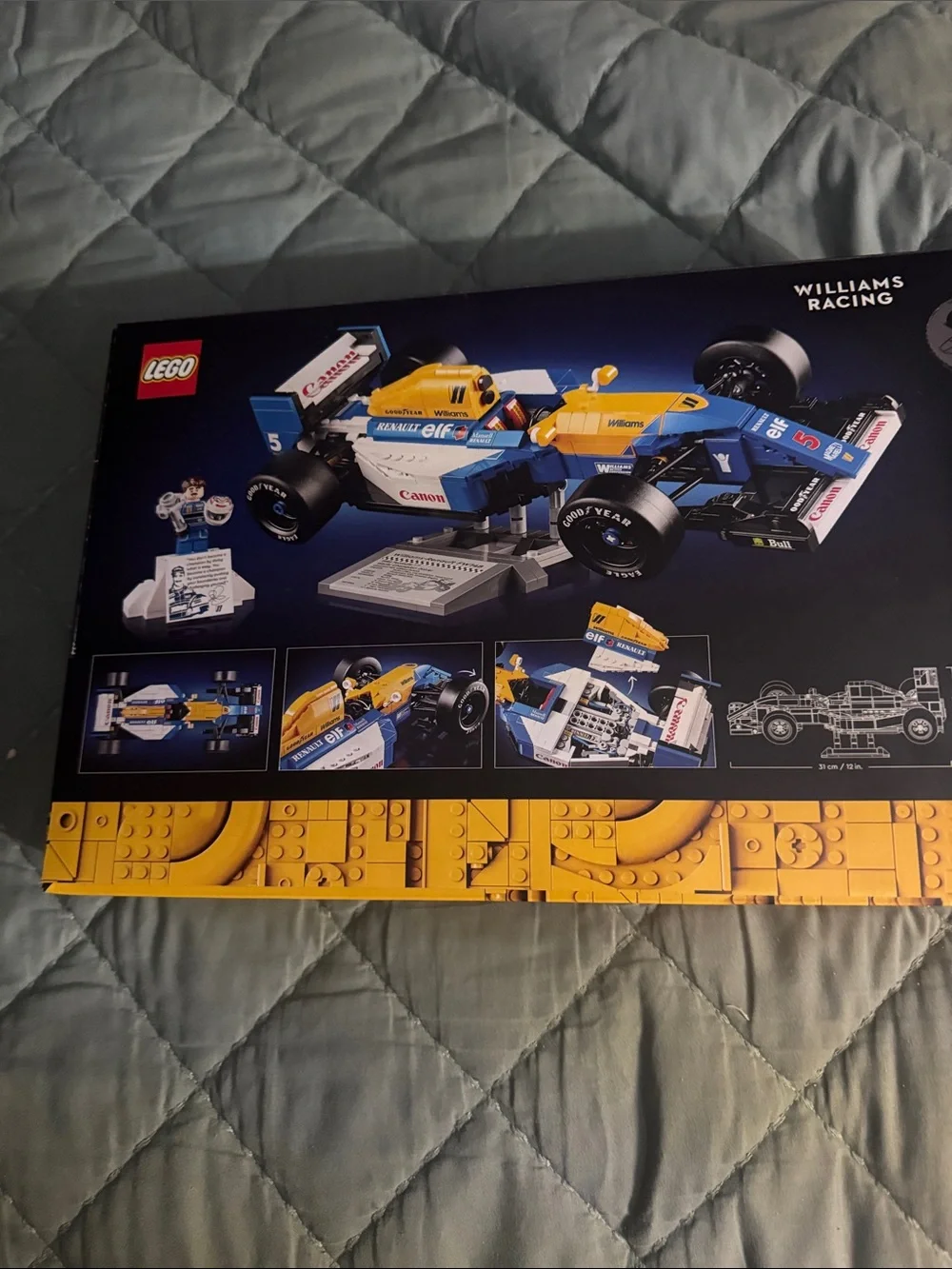 LEGO Williams Racing Blue and Yellow F1 Car Model